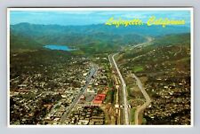 Lafayette CA-California, Town And Research Building, Vintage c1984 Postcard picture