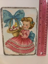 Easter Decor VINTAGE STYLE Die Cut Cardboard 5 X 7” picture