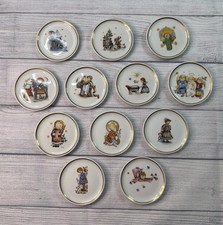 Vintage Berta Hummel Miniature Plates Christmas Holiday Set Of 12 picture