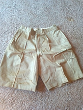 Vtg 1957 US Army Khaki Cotton Twill Shorts Uniform 1958 Pattern Cold War 32 picture