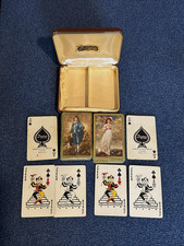 Vintage Arrco Duratone Double Deck Playing Cards w/Case Both Decks 52 x 2 Jokers picture