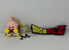 Dragon Ball Z Majin Buu Rubber Keychain Gold Ring Majin M Logo Charm DBZ picture
