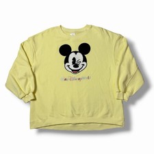 Disney Parks 2025 Walt Disney World Womens L Winking Mickey Butter Yellow NWOT picture