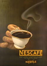 Nescafe Nestle Vintage Advertisement Poster Art Premium Photo Print 4 Sizes picture