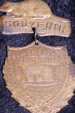 Beaver County PA Expo Souvenir Badge Centennial Celebration Schwaabs & S c1900 picture
