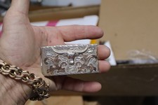 Vintage Plata De Jalisco Sterling Silver GOLD Inlay Belt Buckle picture