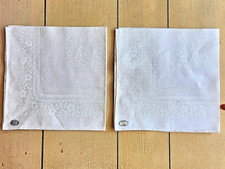Vtg MCM Cloth Napkins Ivory Damask Floral & Scroll 12 Inch Square Made in Japan picture