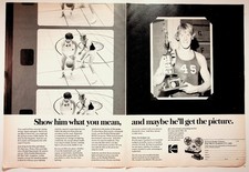 Kodak Super 8 Sports Analysis Vintage Print Ad 1970s Basketball Film Camera picture