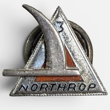 Vintage 1940s Northrop Aviation 3 Year Service Employee Award Pin Screwback picture