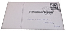 1910 ANN ARBOR FRANKFORT & TOLEDO TRAIN #2 RPO HANDLED POST CARD ITHACA MICHIGAN picture