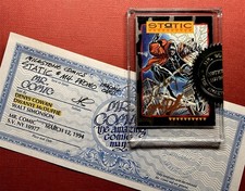 1993 SKYBOX STATIC PROMO TRADING CARD M4 (NM) SIGNED by D. COWAN & D. McDUFFIE * picture