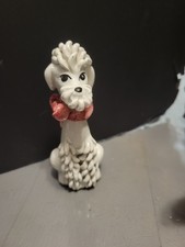 Vintage Mid-Century Noodle Poodle Figurine Italy 1950s White Ceramic Spaghetti picture