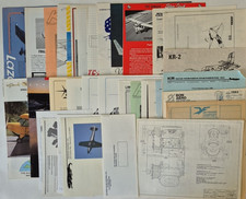 57 Piece Lot Of Vintage Home Built Planes Aircraft Engines Brochure Manual Plans picture