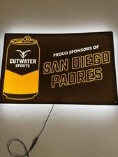 San Diego Padres Cutwater Spirits Pre Owned LED Sign Looks very nice 23 x 15 picture