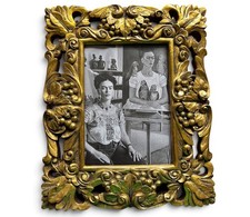 Vintage Ornate Romantic Gold Standing Picture Frame  picture