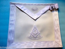 Past Master Elegant White Apron White Threads picture