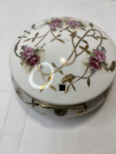vintage ceramic hinged trinket box Japan 7