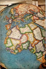 Antique 1964 Map of Europe and Africa - Vintage Cartography Print picture