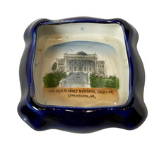 LYNCHBURG , VIRGINA VA  - Jones Memorial Library Cobalt Souvenir Dish China picture
