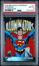 2025 FLEER BRILLIANTS SUPERMAN ILLUMINATORS SUPERMAN #i-1 PSA 8 picture