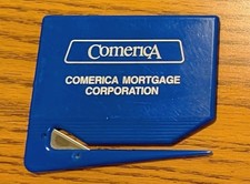 Vintage Comerica Business Card Letter Openers Blue picture