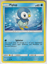 Pokemon TCG Piplup 31/156 Sun & Moon Common English 2018 CP 60 picture
