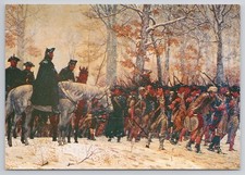 March to Valley Forge Postcard William Trego Revolutionary War PA picture
