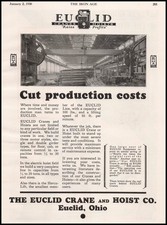1930 The Euclid Crane & Hoist Company Ohio Factory Photo Vintage Print Ad picture