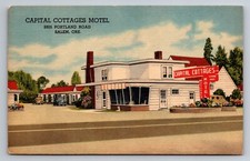Salem Oregon Capital Cottages Motel 3305 Portland Road VTG UNP C.1935 Postcard picture