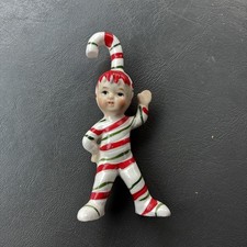 Vintage (1958) Lefton GEO Z Candy Cane Christmas Elf 4