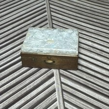Vintage Crushed Mother of Pearl Pill Box Trinket 1.5
