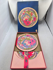 Vintage 1970s Stationery in the Round Pratt & Austin Round Floral Paper Set Box picture