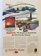 1943 South Wind Heaters Vintage Ad Tomorrow miracle can revolutionize picture