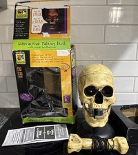 Vintage Talking Thru Boris Animated Talking Skull Halloween Prop – Tested Works picture