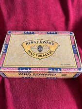 VTG King Edward the 7th Imperial Empty Cigar Box 1940-50 8.5x5 Originally 8 Cent picture