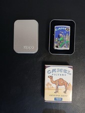 Vintage 1996 Joe Camel Motorcycle Zippo Lighter – New picture