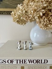 Vintage Miniature Ceramic Dalmatian Figurines Set of 3 picture