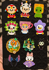 Disney small pin lot, 11 pins mini mix series 1 and more picture