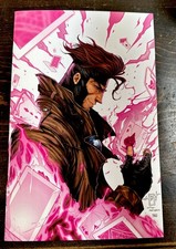 Tribute: Stan Lee #1 Gambit Embossed White Jonathan Uribe NYCC 68/ 100 COA picture