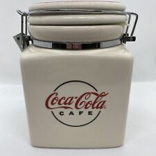Vintage Gibson Coca Cola Cafe 7.75” Canister 2000 Silicone Ring Locking Lid picture