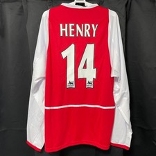 Arsenal Henry Jersey Number 14 Red White XL From Japan picture