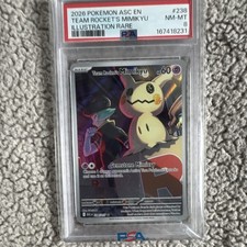 Pokémon Team Rocket's Mimikyu Illustration Rare #238/217 PSA 8 (ASC EN) picture