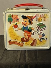 Vintage 1971 Disney Pinocchio Metal Lunchbox Aladdin Industries VG One Owner picture