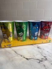 M&M's World 3-D Cups Set of 4 2016 Mars Character Collectible Sealed picture
