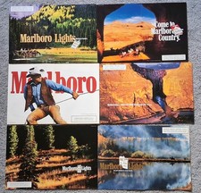 MARLBORO CIGARETTES Lot 6 Vintage Double Page Ads 1990's Cowboy Outdoor Country picture