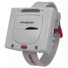 SEGA Saturn White VS Watch Sega Saturn & PlayStation Open Lid Collectible picture