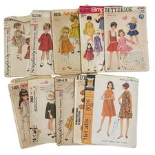 Vtg 60s Sewing Pattern Lot of 10 Simplicity Butterick McCall's Girls Women Used picture