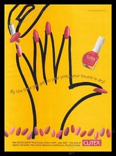 Cutex 1990s Print Advertisement Ad 1993 Nails Color Quick Cosmetics picture