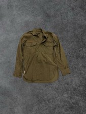 Vintage Boy Scouts Shirt Youth  Medium Green Sanforized 1960s Uniform BSA picture