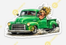 Classic GMC Truck MAGNET - Ratfink Style Chevrolet Hot Rod Rat Fink Car Pinup picture